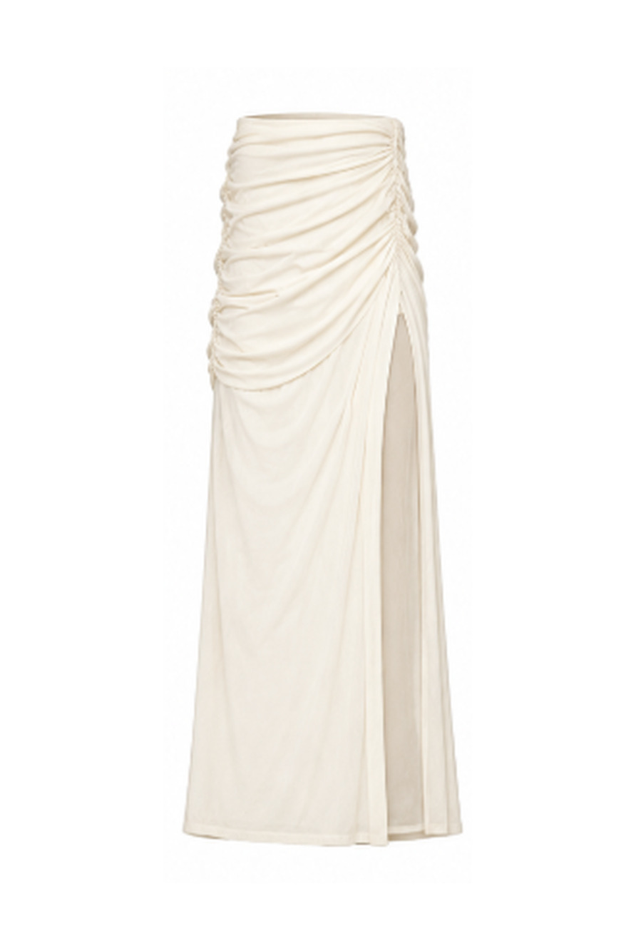 Michael Costello x REVOLVE Leah Maxi Skirt - Ivory - M (Like New)